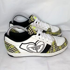 Roxy Makena Leather Sneakers Green/White Sz 7